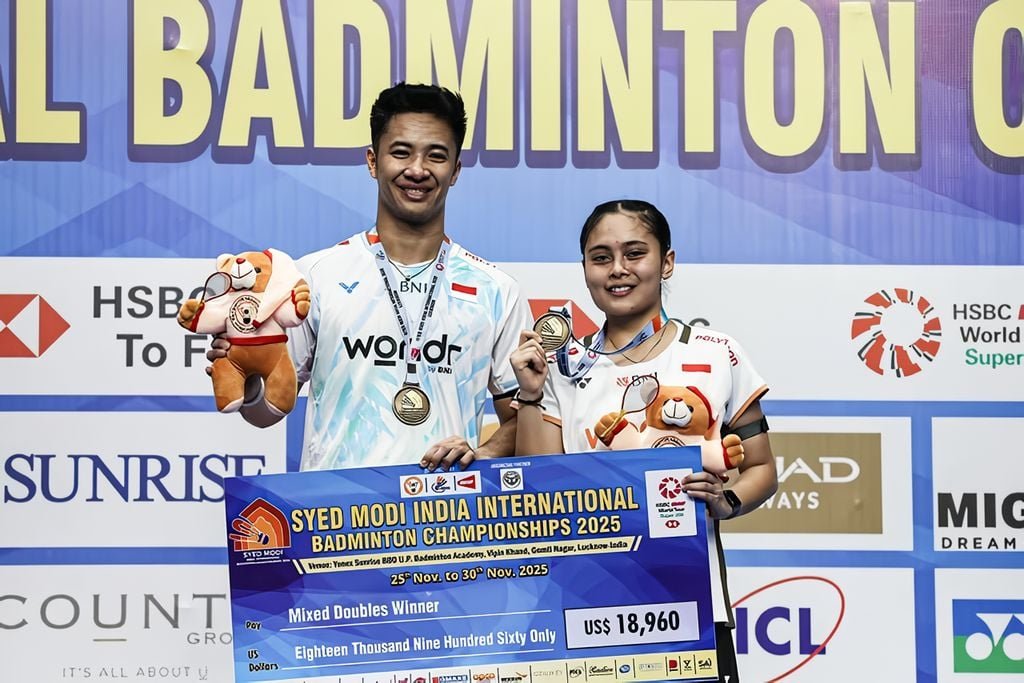 Ganda Indonesia Dejan/Bernadine Sukses Juarai Syed Modi India International 2025
