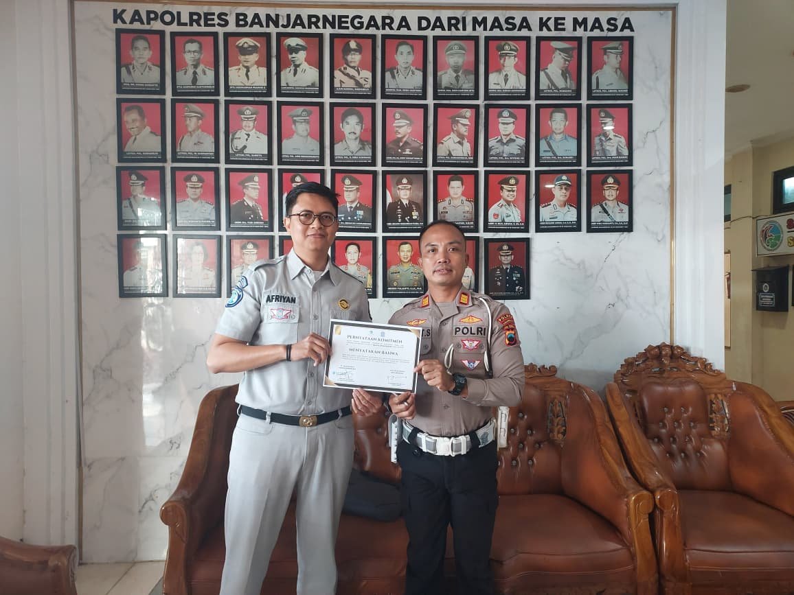 Jasa Raharja dan Satlantas Polres Banjarnegara Perkuat Sinergi Tingkatkan Kepatuhan Pajak Kendaraan Bermotor