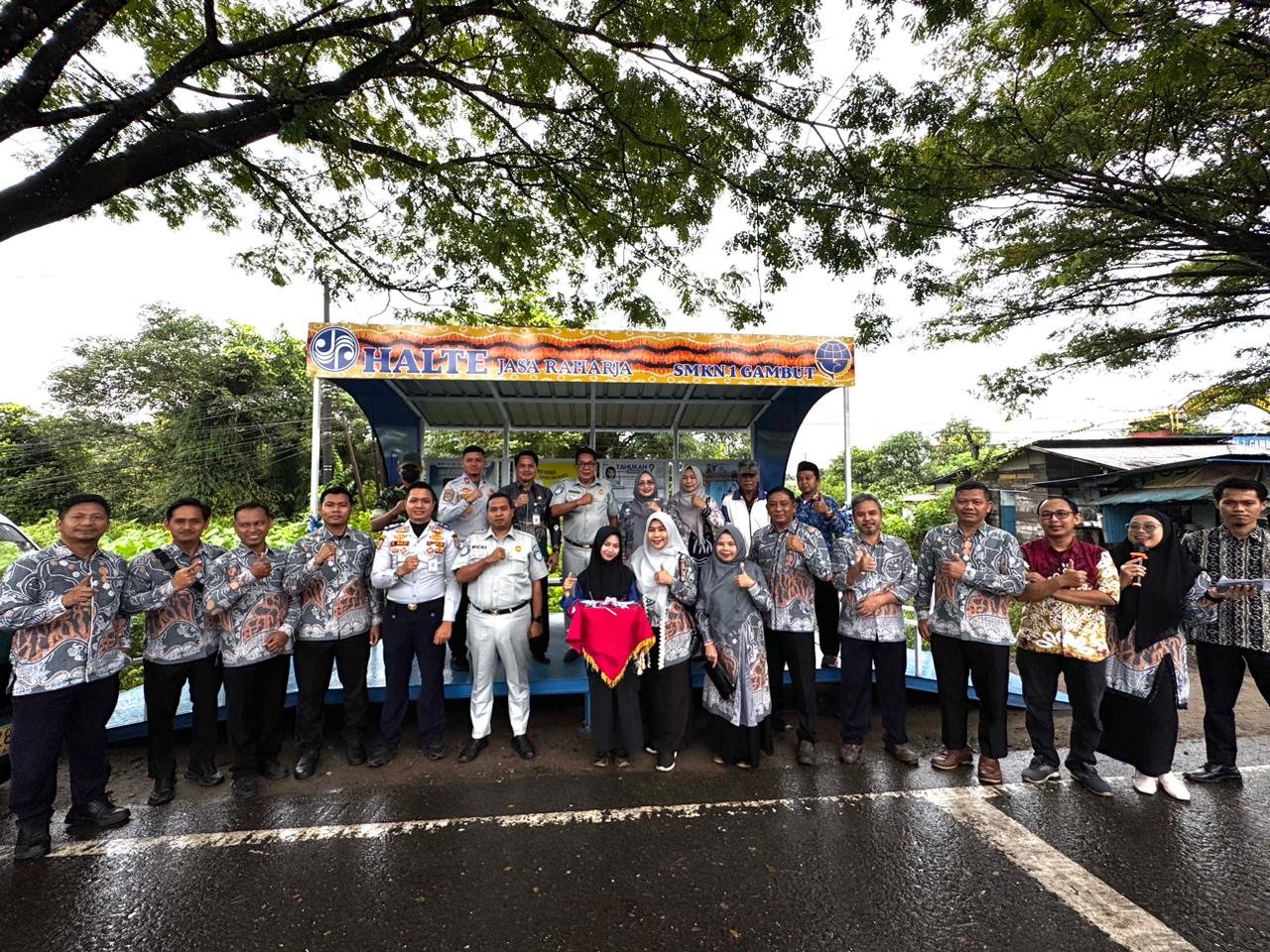 Halte di Gambut Telah Diresmikan, Jasa Raharja kalsel Perkuat keselamatan Transportasi