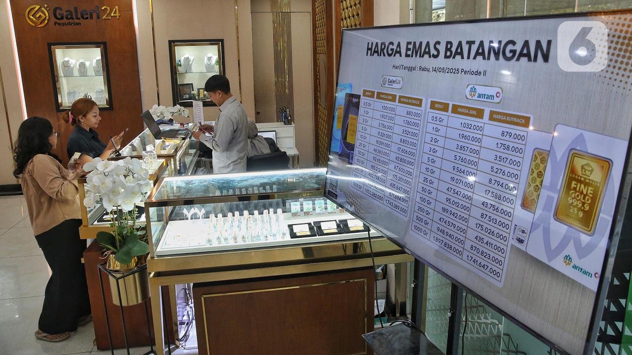 Harga Emas Pegadaian Melonjak, UBS Tembus Rp2,82 Juta per Gram