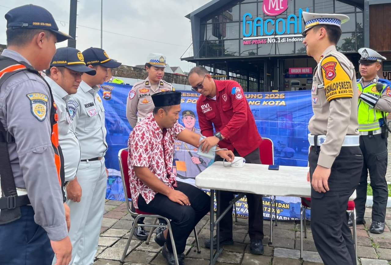 Jasa Raharja Kantor Wilayah Banten Berpartisipasi dalam Kegiatan Rampcheck Kendaraan Angkutan Umum di Wilayah Kota Serang