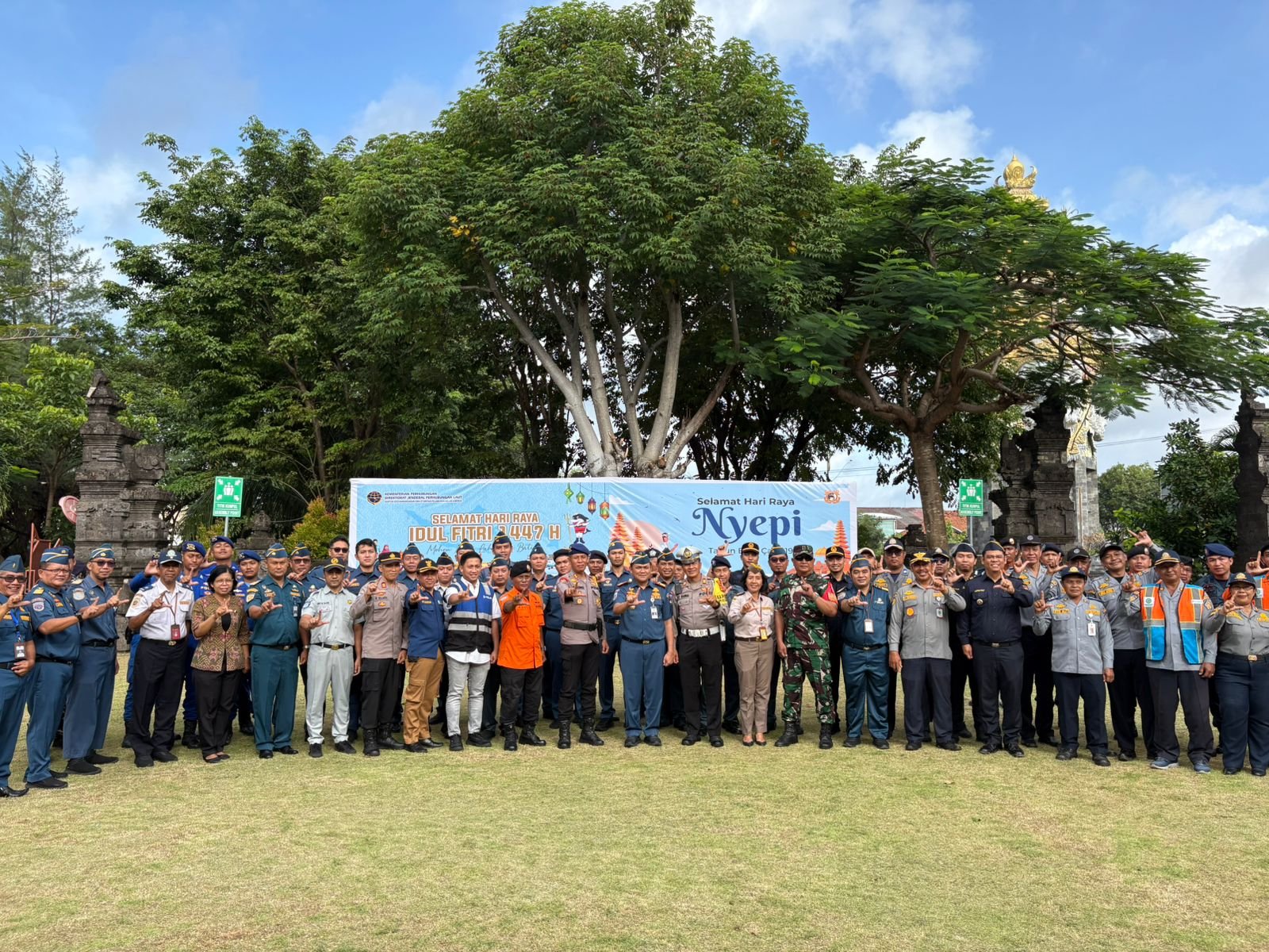 Jasa Raharja Bali Hadiri Apel Kesiagaan Pembukaan Posko Koordinasi Angkutan Laut Lebaran 2026 dan Nyepi