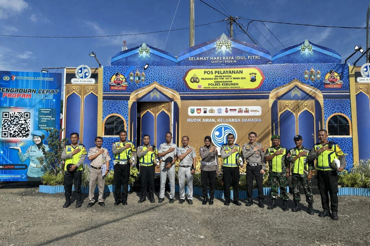 Jasa Raharja Magelang Berikan Hibah kepada Polres Kebumen guna Pos Pelayanan Lebaran  1447 H Tahun 2026