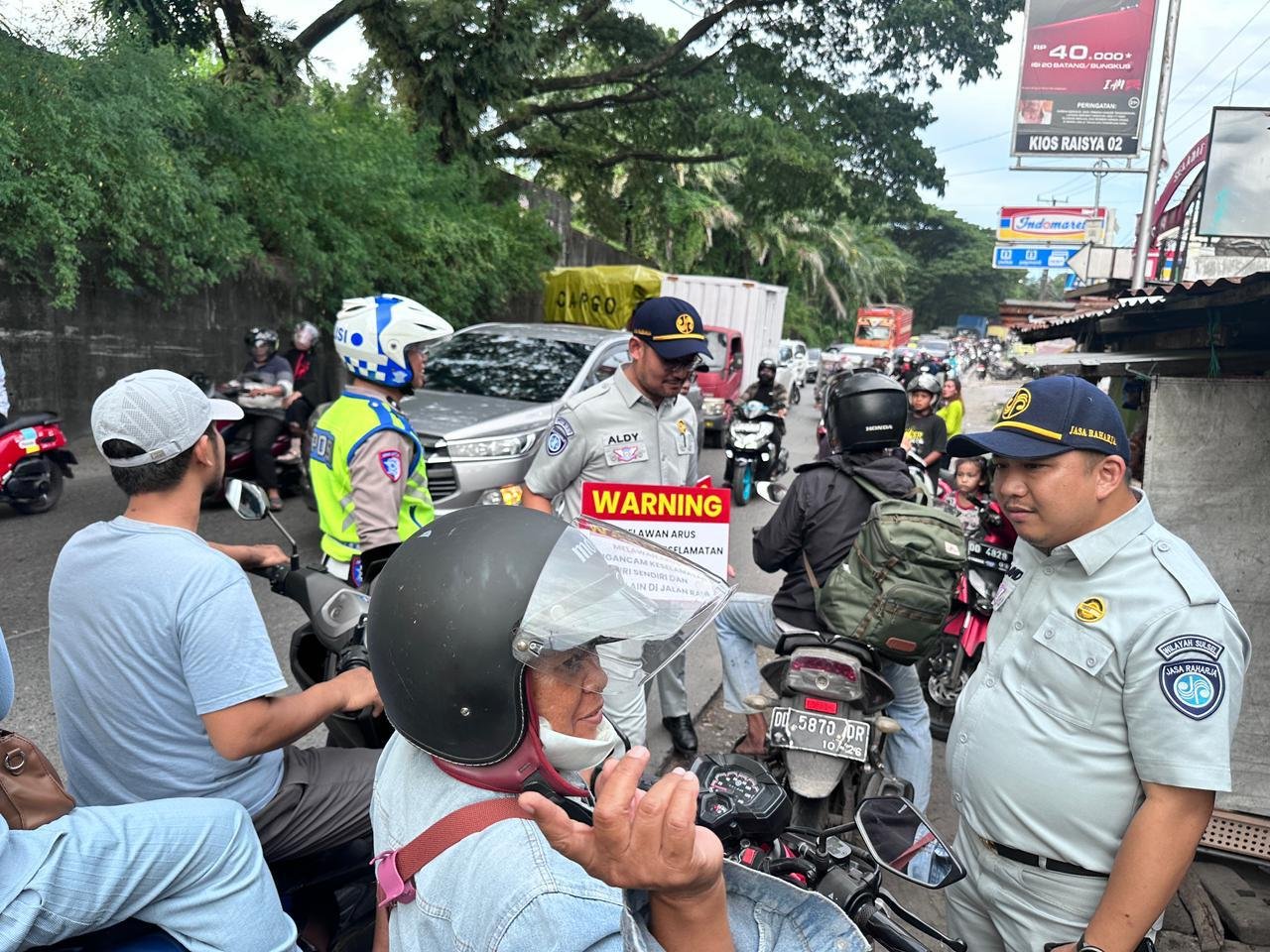 Sinergi Jasa Raharja Sulsel dan Satlantas Polrestabes Makassar Gelar Patroli di Titik Rawan Laka