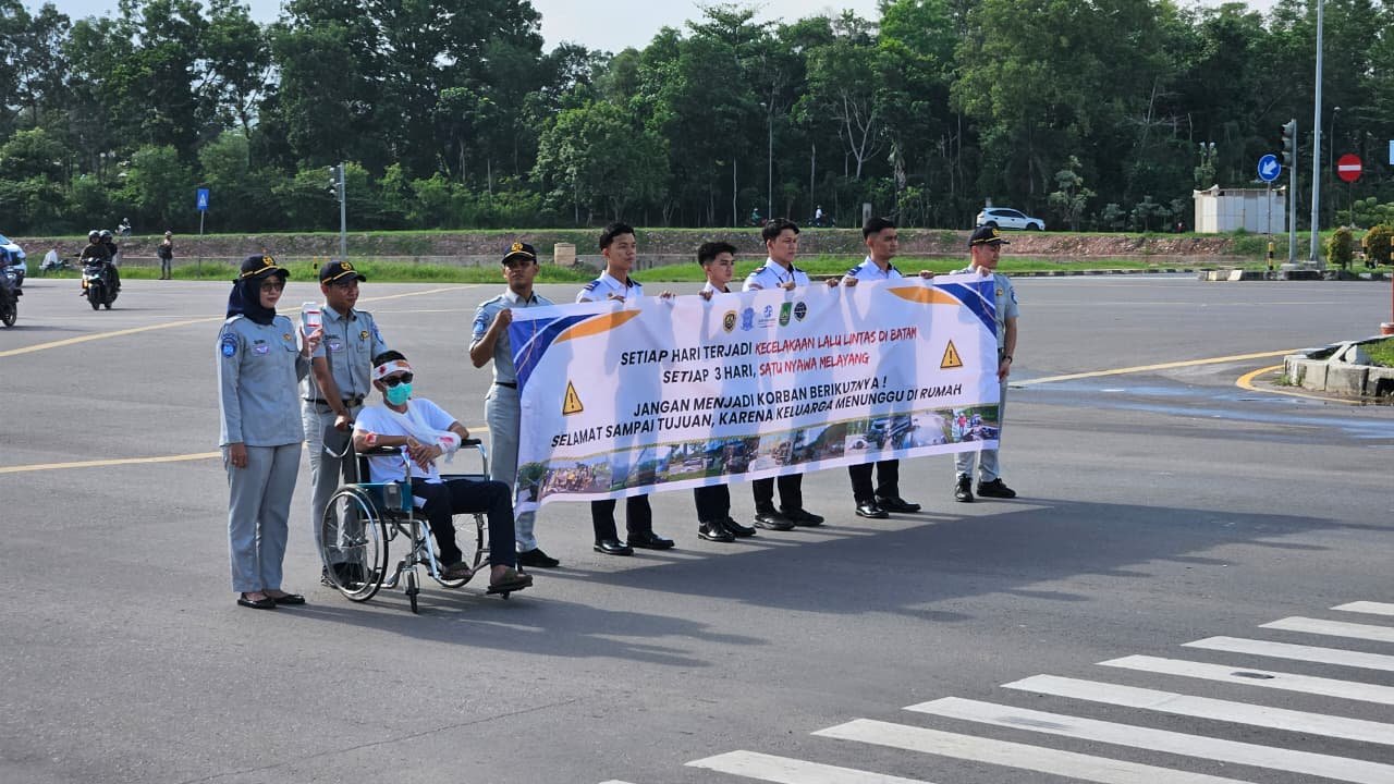 Tekan Angka Kecelakaan di Batam, Jasa Raharja Kepri Bersama Mitra FKLL Safety Campaign On The Black Spot di Jl. Sudirman Simpang K-Square
