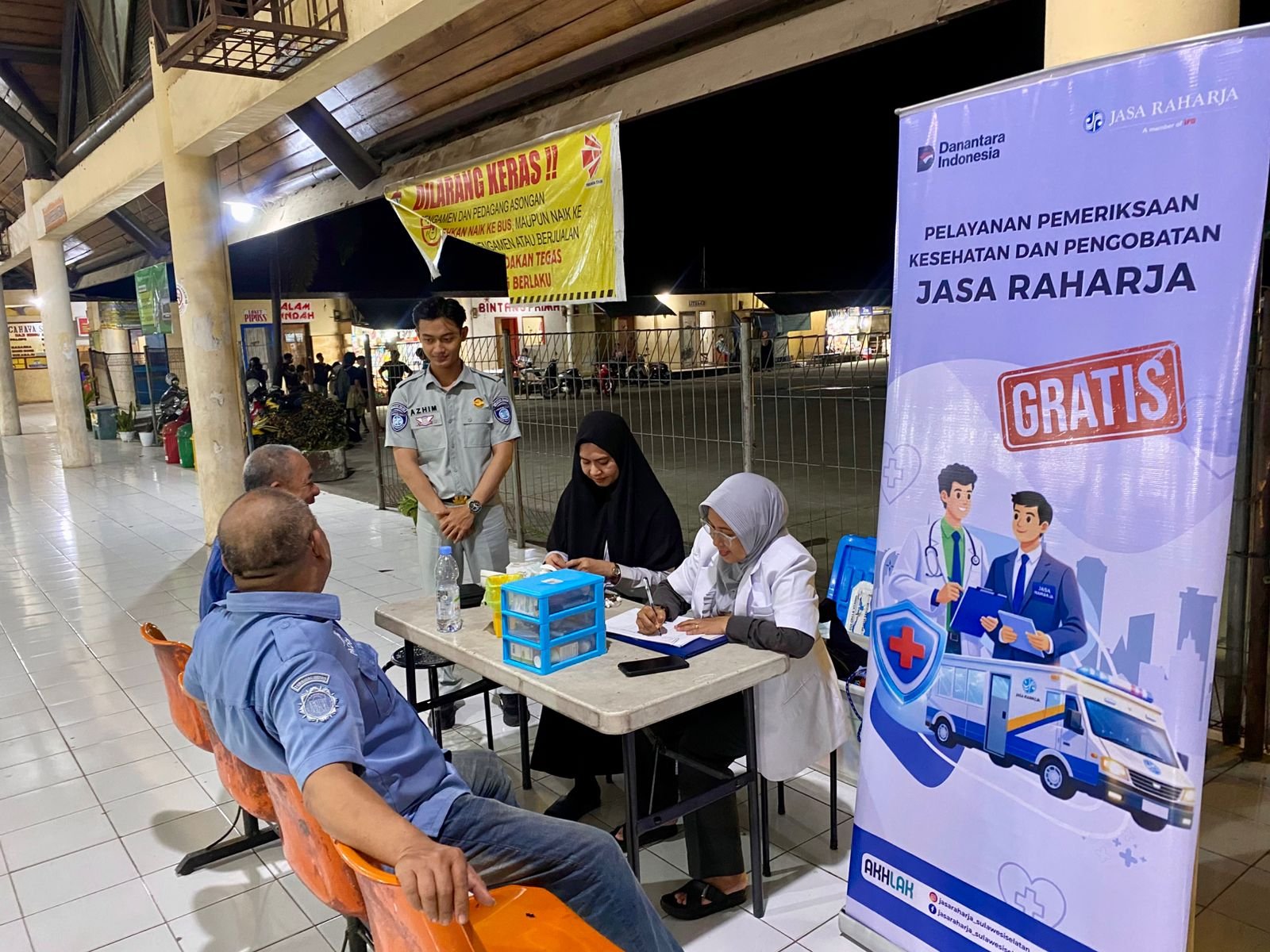Jamin Keselamatan Perjalanan, Jasa Raharja Sulsel Gelar Pemeriksaan Kesehatan Gratis di Terminal Daya