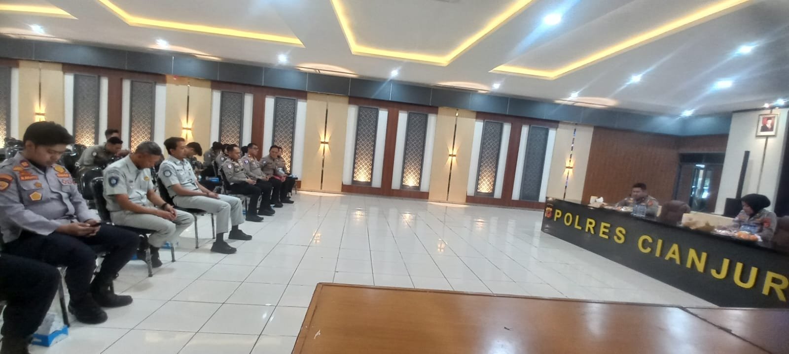 Jasa Raharja Cabang Sukabumi Hadiri Supervisi Blackspot dan Troubelspot bersama Forum Lalu Lintas dan Angkutan Jalan (FLLAJ) di Polres Cianjur