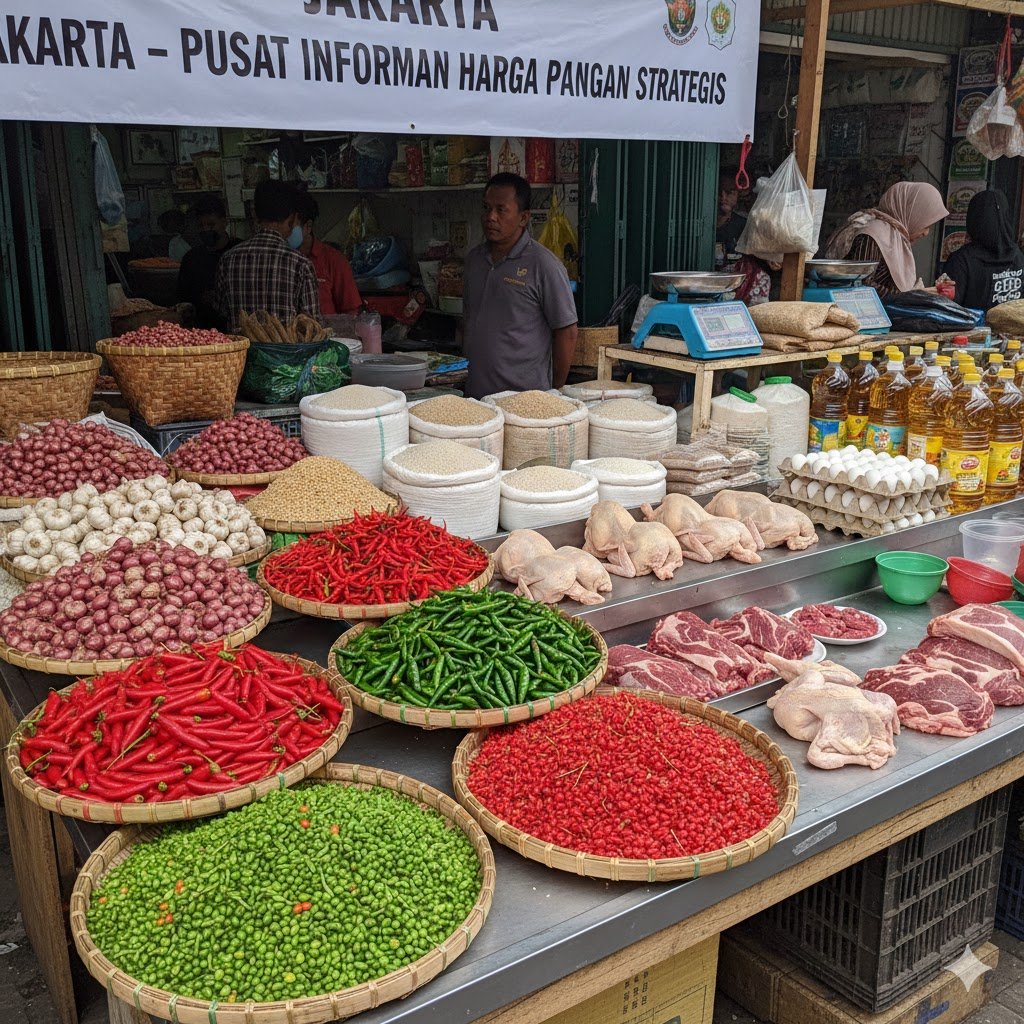 Harga Pangan Nasional: Cabai Rawit Naik, Telur Ayam Rp31.400 per Kg