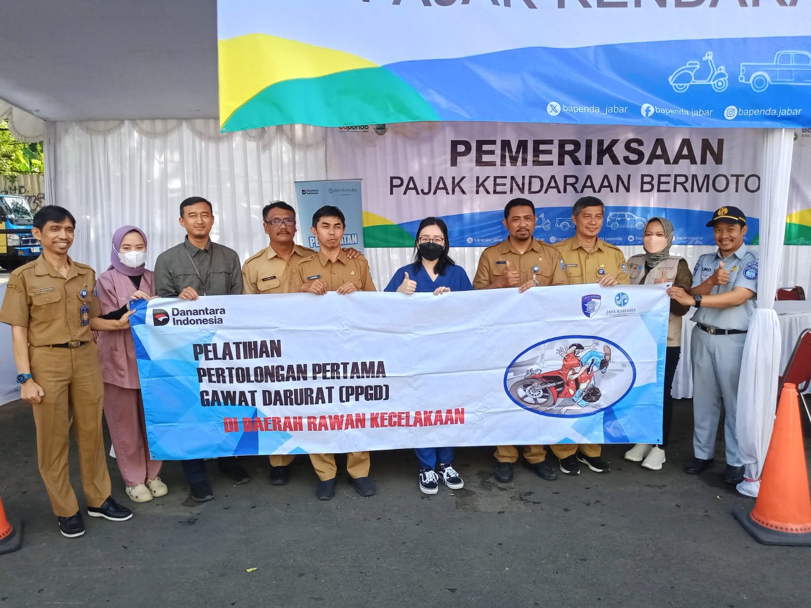 Pelaksanaan Pelatihan PPGD oleh Jasa Raharja Bandung di Perum Bumi Mas Kencana Jl AH Nasution Bandung