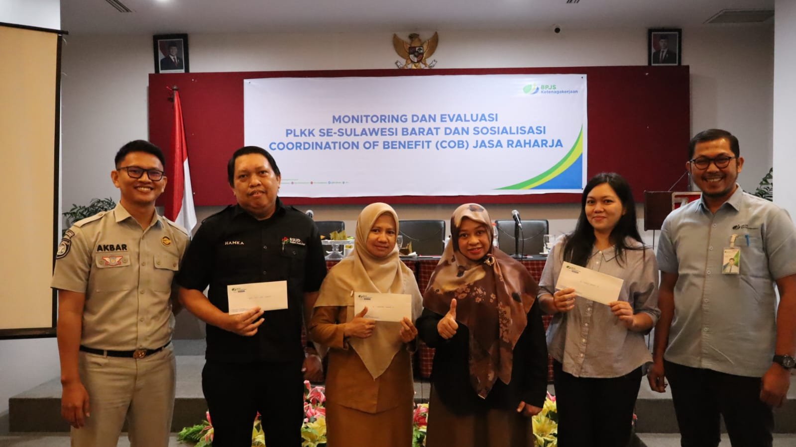 Jasa Raharja Mamuju Bersama BPJS Ketenagakerjaan Laksanakan Evaluasi Aplikasi E-PLKK, Sosialisasi COB dan Kampanye Keselamatan