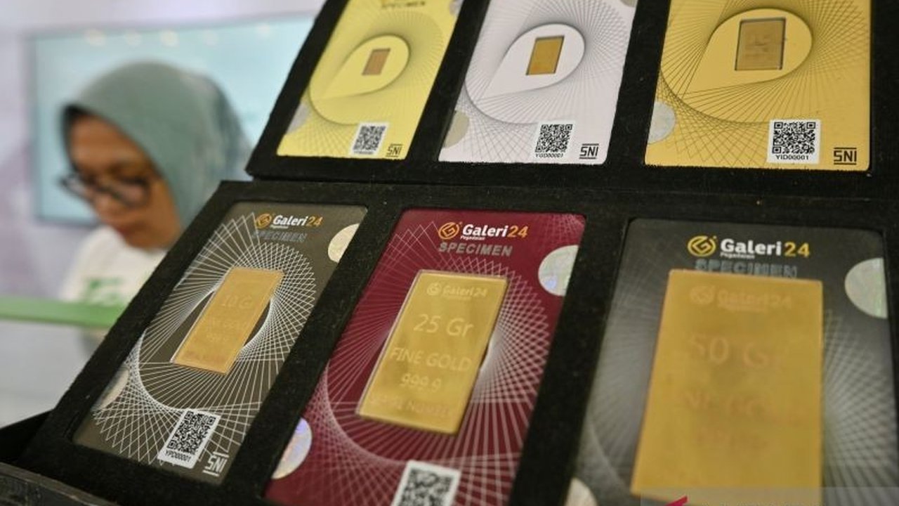 Harga Emas Pegadaian Hari Ini Turun, UBS, Antam dan Galeri24 Kompak Melemah