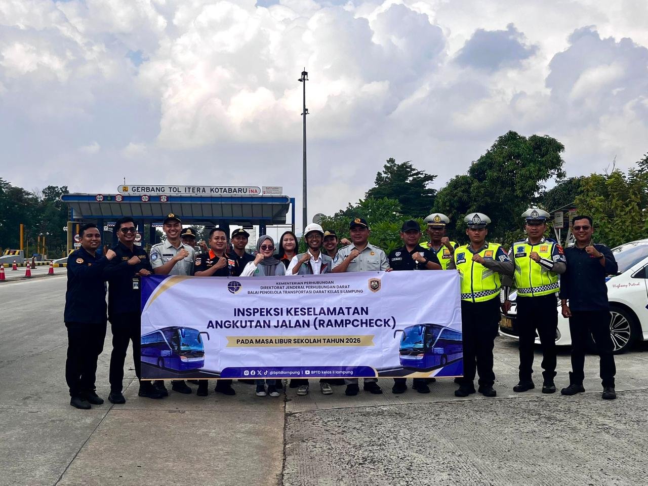 Ramp Check Bus Pariwisata di Tol Kota Baru, Jasa Raharja Perkuat Pengawasan Keselamatan Selama Libur Sekolah