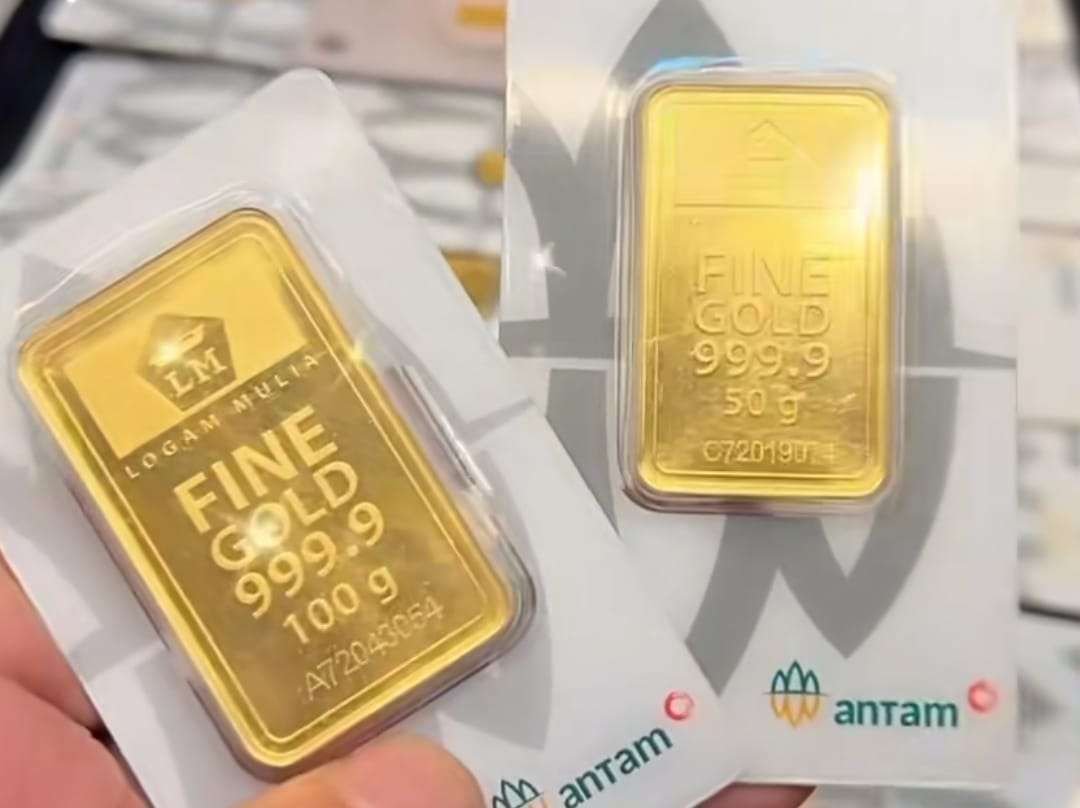 Harga emas Antam hari ini turun Rp20.000, kini Rp2,635 juta per gram