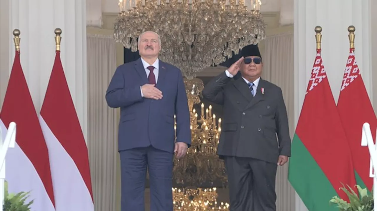 Prabowo Sambut Presiden Belarus Alexandr Lukashenko di Istana Merdeka