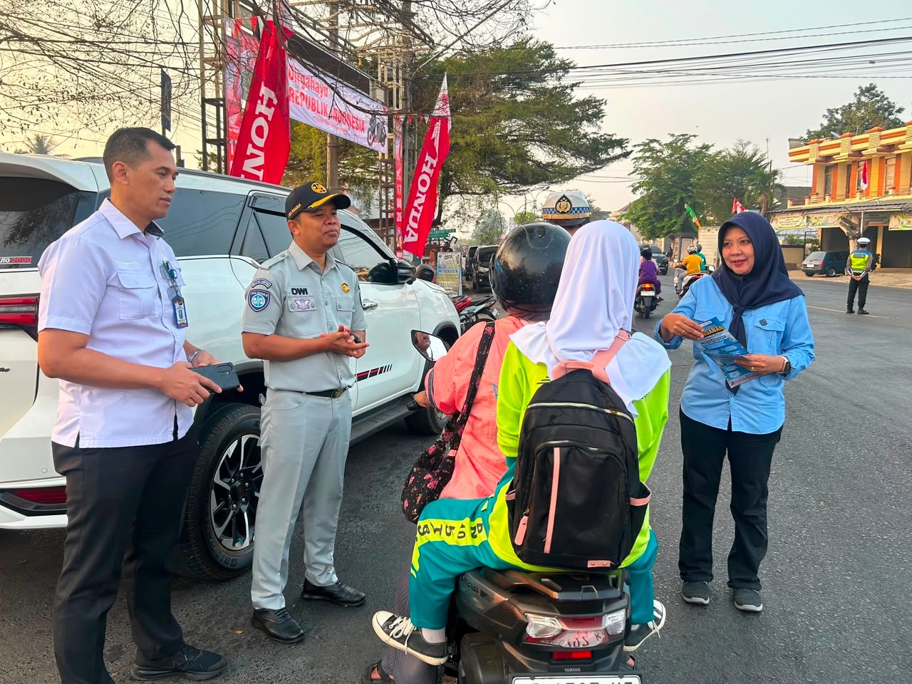 Jasa Raharja Bersama Tim Gabungan Gelar Opsgab di Kotabumi, Dorong Kepatuhan Berlalu Lintas dan Pajak Kendaraan