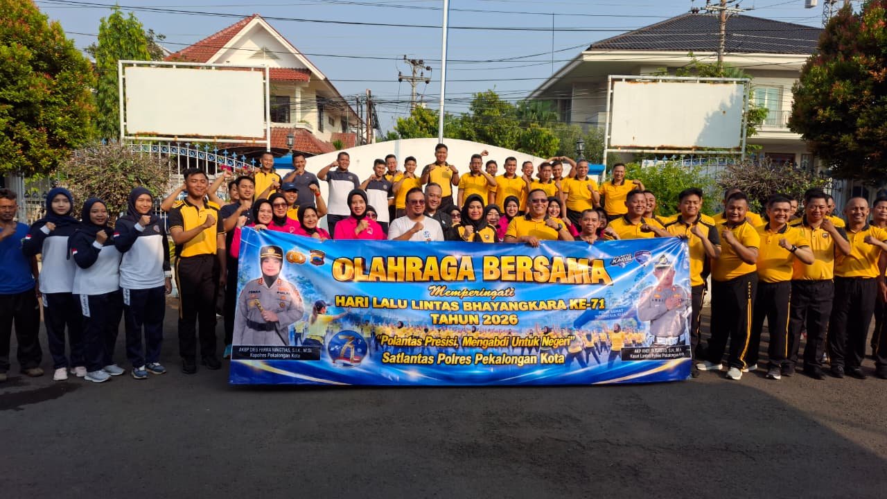 Jasa Raharja Pekalongan Ikuti Olahraga Bersama Peringatan Hari Lalu Lintas Bhayangkara ke-71