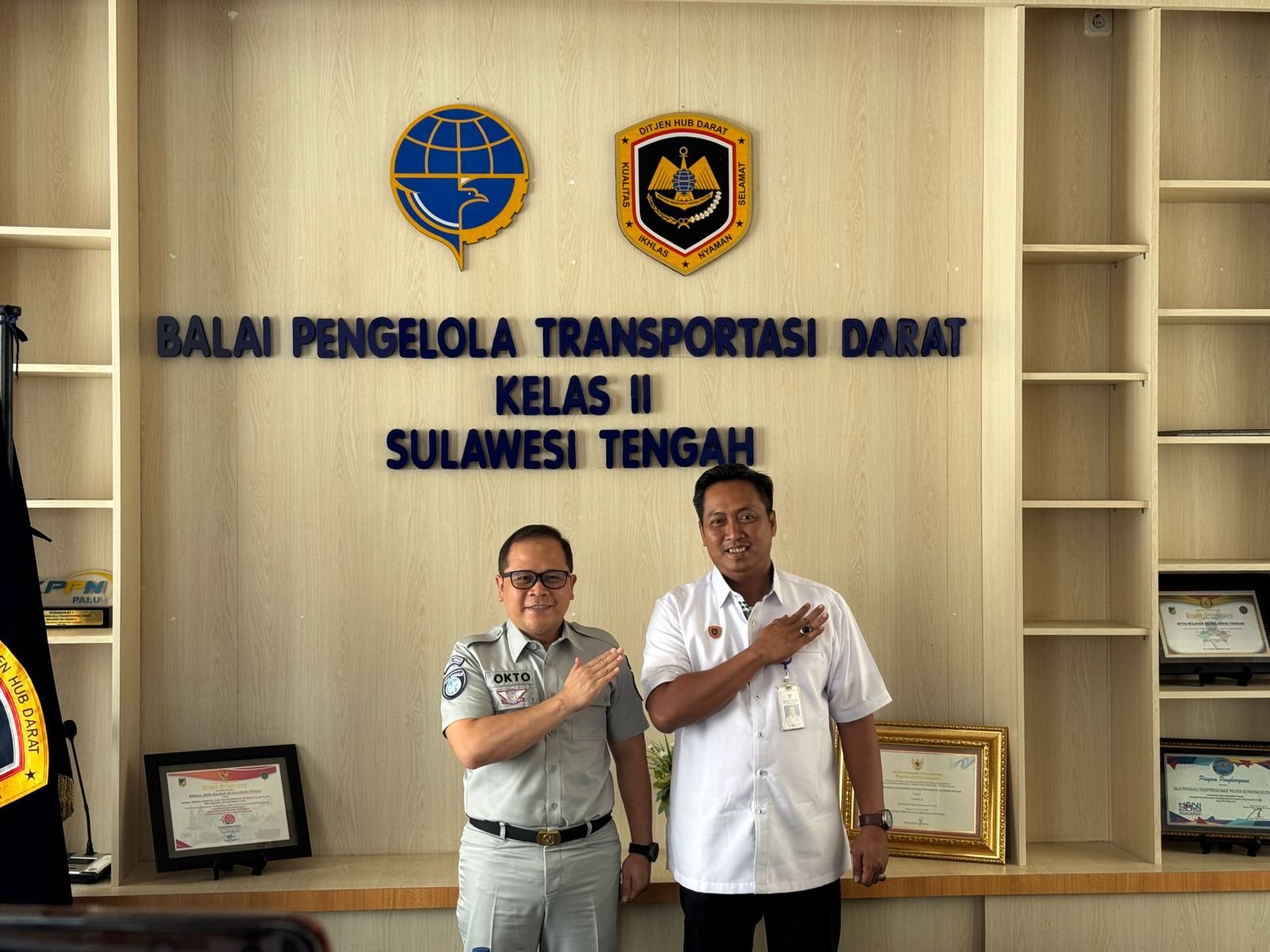 Perkuat Sinergi Keselamatan Transportasi, PT Jasa Raharja (Persero) Kantor Wilayah Sulawesi Tengah Silaturahmi dan Koordinasi dengan BPTD Kelas II Sulawesi Tengah