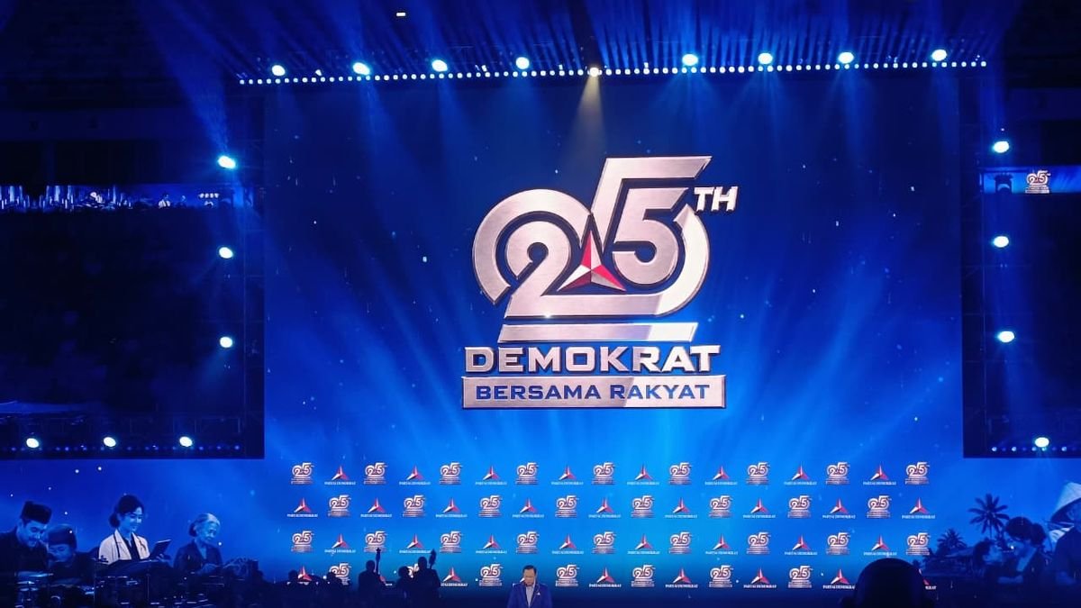 AHY Titip Salam untuk Megawati saat HUT Ke-25 Partai Demokrat