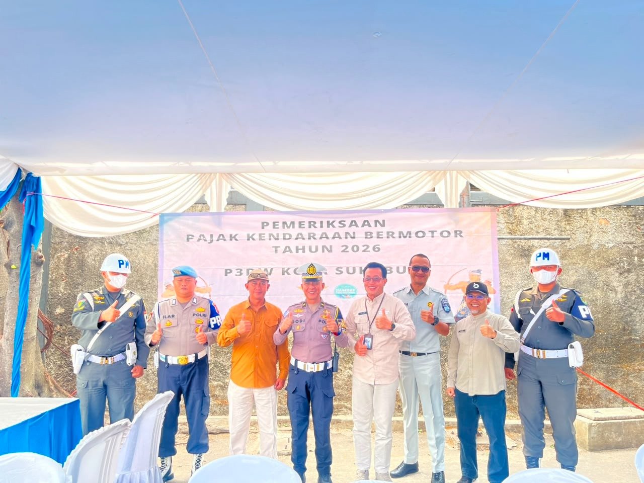 Dekatkan Layanan Kepada Masyarakat, Tim Pembina Samsat Kota Sukabumi Gelar Pemeriksaan PKB di Ciaul