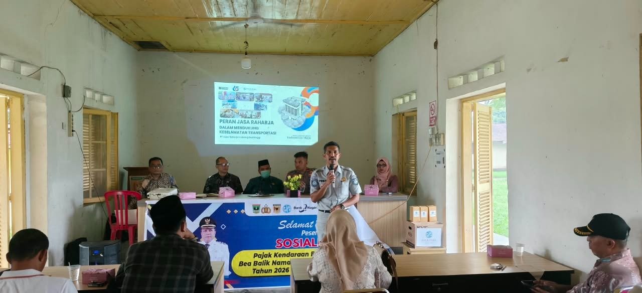 Jasa Raharja Sumbar Bersama Stakeholder Gelar Sosialisasi Kesamsatan dan Safety Riding di Lintau Buo