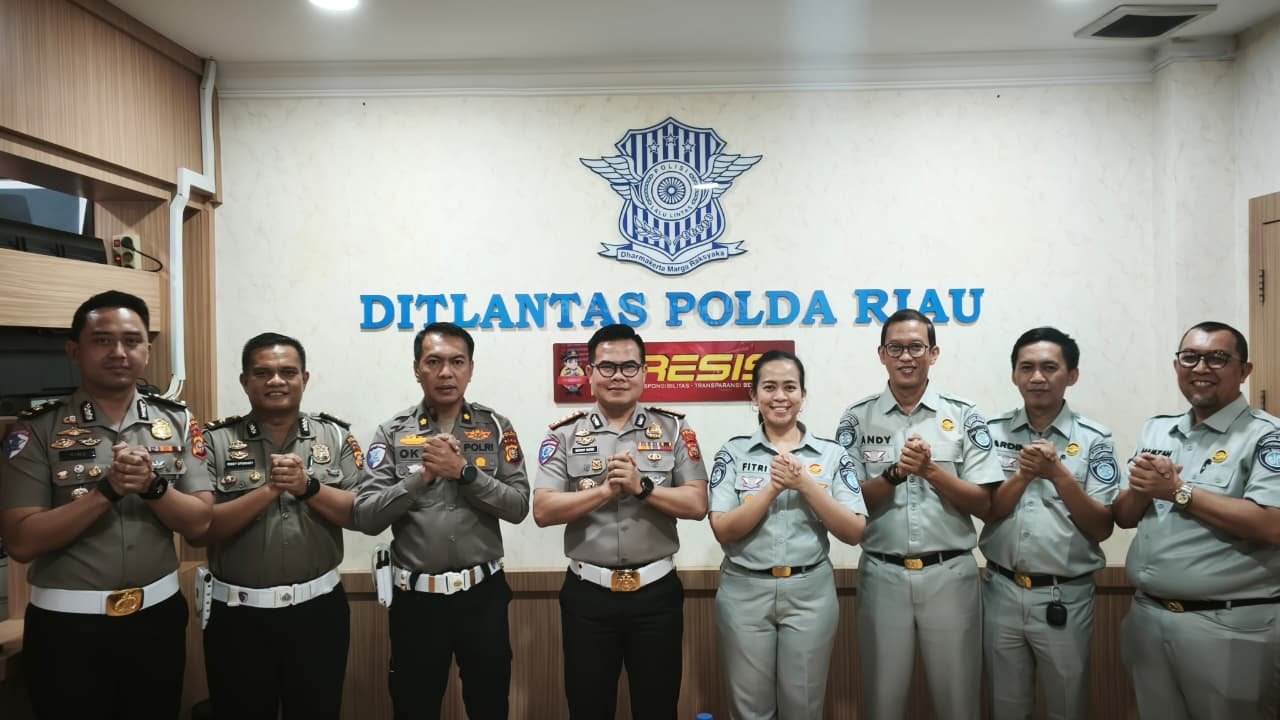 Perkuat Sinergi, Jasa Raharja Kanwil Riau Silaturahmi ke Dirlantas Polda Riau