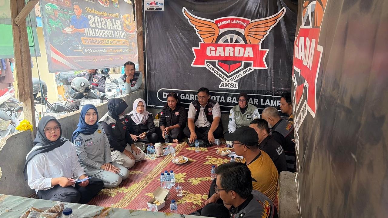 Jasa Raharja Lampung Perkuat Edukasi Keselamatan melalui Safety Talk kepada Komunitas Ojol
