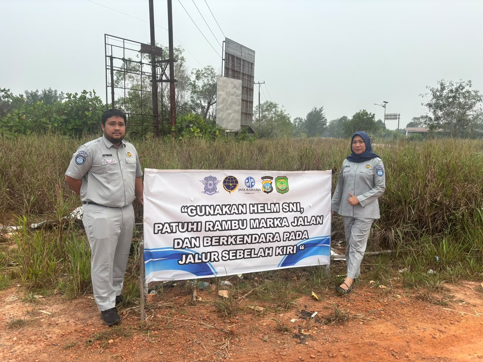 Jasa Raharja Pasang Spanduk di Sejumlah Titik Rawan Kecelakaan di Wilayah Tanjungpinang sebagai Wujud Dukungan Terhadap Keselamatan Lalu Lintas